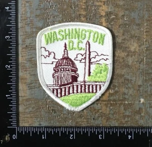 Vintage WASHINGTON DC National Monument Capitol Travel Souvenir Patch 1970s - Picture 1 of 2