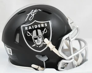 Von Ashton Jeanty signierter Las Vegas Raiders Blaze Speed Minihelm - Beckett W - Bild 1 von 3