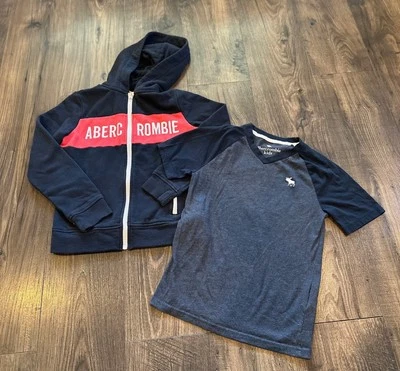 *GUC* ABERCROMBIE Kid's 2 Piece Set, Hoodie Sweatshirt & T-Shirt, Size: 9/10 - Image 1 of 4