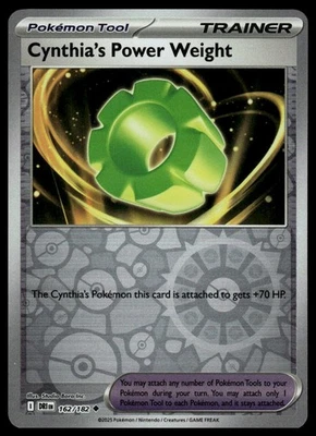 Pokemon Destined Rivals #162/182 Cynthia's Power Weight Reverse Holo - Image 1 of 2