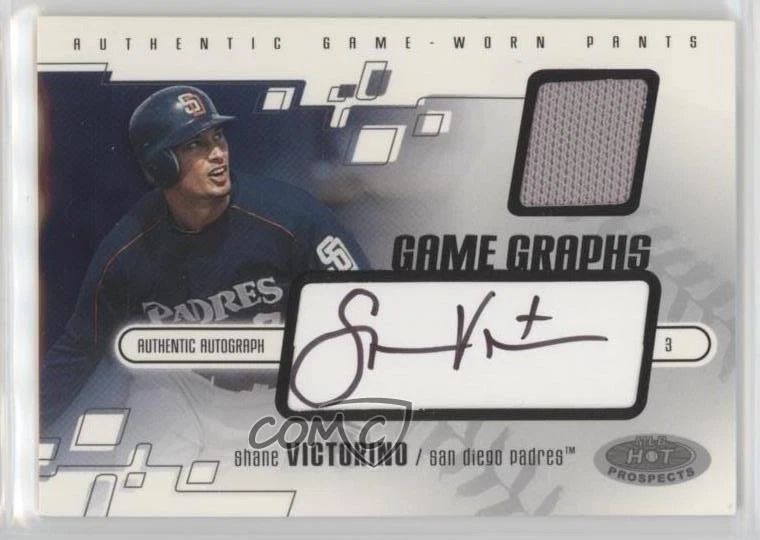2003 Fleer Hot Prospects Game Graphs /400 Shane Victorino #84 Rookie Auto RC - Image 1 of 2