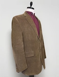 CHAPS RALPH LAUREN Herren 2 Knopf Cord Blazer Baumwolle Größe 44 L Beige Braun - Bild 1 von 9