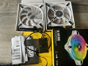 Corsair iCUE QL140 RGB LED PWM Dual Fan Kit White CO-9050106-WW - Picture 1 of 6