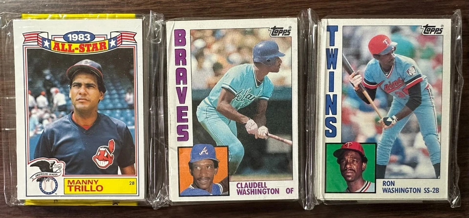 1984 TOPPS 架装 MANNY TRILLO、Frank Tanana、Greg Brock、Mets CL、Showing — 第 1/4 张图片