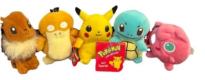 NEW! Vintage Hasbro Nintendo Lot of 7 Pokémon Beanbag Plush from 1998 - Image 1 of 4
