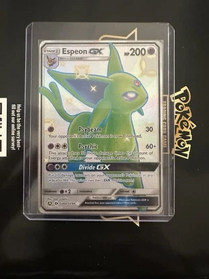 Juego de cartas coleccionables Pokémon Espeon GX SV60/SV94 arte completo brillantes destinos ocultos Foto 1 de 2
