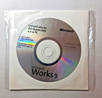 微软 Works 9 安装 CD 9.0 戴尔软件 - 全新原厂封装 — 第 1/2 张图片