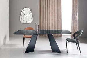 Tavolo da pranzo in vetro rigato design moderno fisso CIC-671 - Imagen 1 de 3