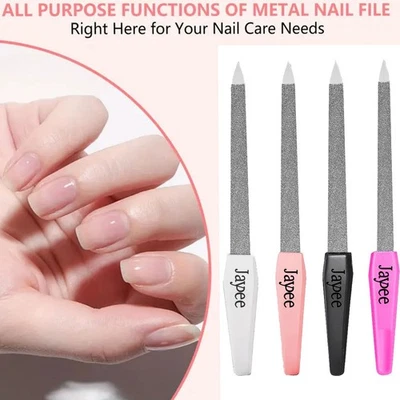 JAYPEENTERPRISE NAIL FILE DIAMOND DEB DUSTED COARSE PUSHER NAIL FILES MANICURE PEDICURE TOOL SET