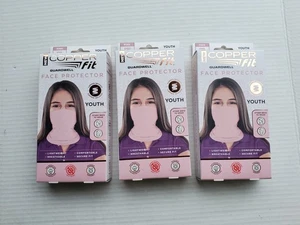 COPPER FIT Guardwell Face Protector Pink/Youth Size, Copper Infused 3 Piece - Picture 1 of 2