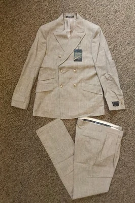 New Joseph Abboud Black Label Men's 2-Piece Slim Fit Linen Blend Suit - 36S / 30 - Image 1 of 4