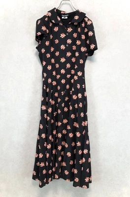 Длинное платье JUNYA WATANABE с цветочным принтом черное размер M 2017SS бывшее в употреблении - Изображение 1 из 4