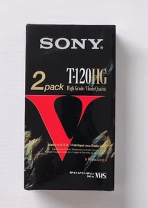 2 PACK SONY T-120HG Blank VHS VCR Enhanced Video Tapes NEW SEALED UNOPENED - Picture 1 of 4