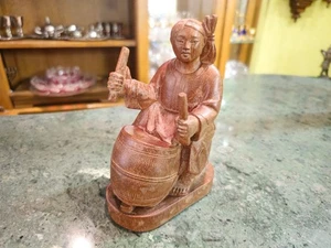 Estatua de madera de chamán baterista rara de principios de 1900 hecha a mano Yakutia - Imagen 1 de 10