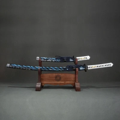 Ghost of Tsushima Katana & Wakizashi Set 1060 Carbon Steel with Lacquered Wood S - Image 1 of 4