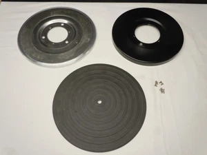 Vintage Garrard Zero 100c Record Turntable Platter Assembly & Rubber Mat - Picture 1 of 10