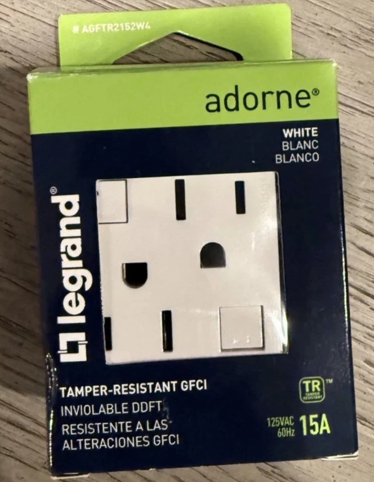 Legrand Adorne 15A Tamper Resistant Outlet AGFTR2152W4 *FREE SHIPPING - Image 1 of 1