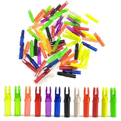 50pcs Arrow Nocks ID6.2mm Arrow Shaft Plastic Tails Archery Compound Recurve Bow - Image 1 of 4