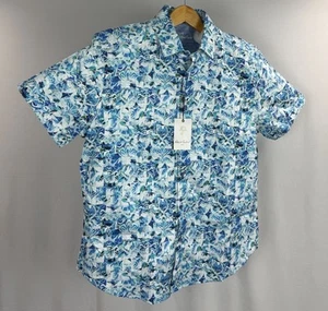 Camisa Robert Graham Abotonada Para Hombres XL Colorida Vibrante Cachemira Arte Puño Abatible SS - Imagen 1 de 14