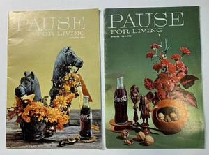 Coca-Cola Coke Pause For Living Magazines Soda 1964-66 Vintage Lot Of 2 - Picture 1 of 2