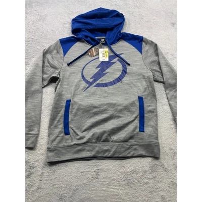 Sudadera con Capucha Tampa Bay Lightning NHL Performance Gris Azul Talla M Pullover Atlético Foto 1 de 4