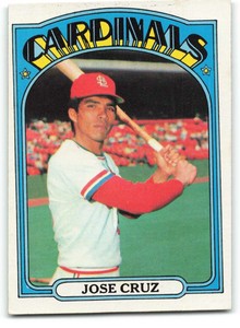 1972 Topps #107 Jose Cruz EX++ Excellent++ RC Rookie Cardinals ID:306040