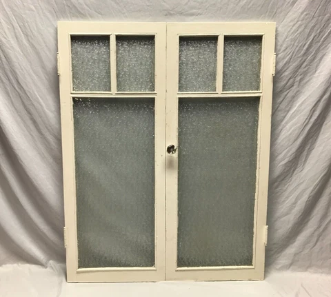 VTG Pair 3 Lite 15x38 Florentine Privacy Glass Cabinet Casement Windows 1098-23B Cover