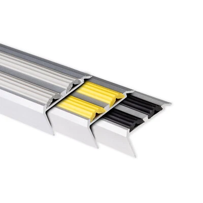 Alu Treppenkantenprofil rutschhemmend Doppel-Gummi-Einlage Power grip - Bild 1 von 2