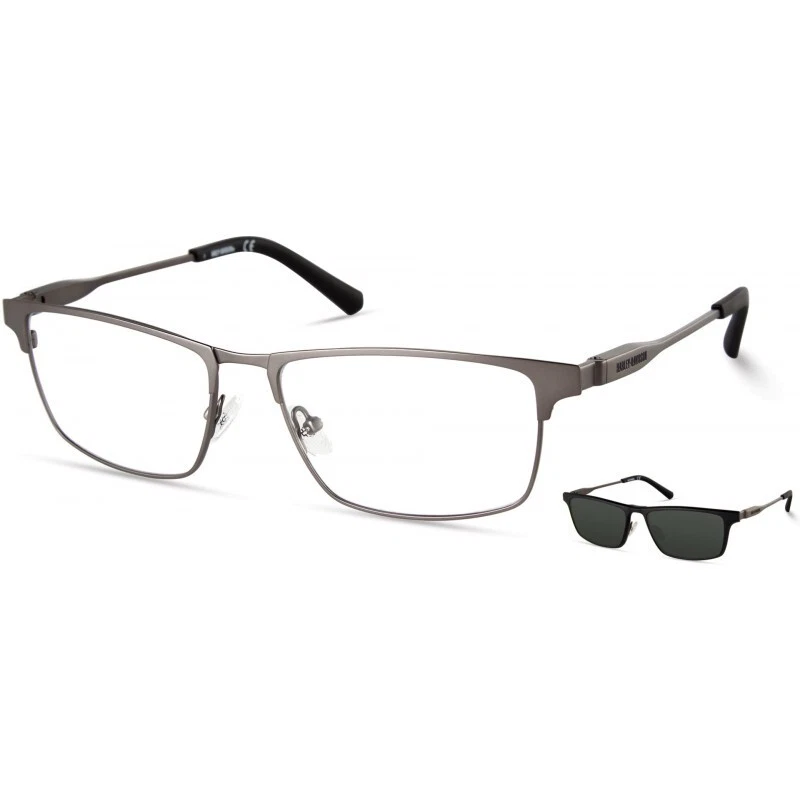 Armação de óculos Harley Davidson HD0952 prata fosca 007 metal 56-16-140 clipe - Imagem 1 de 1