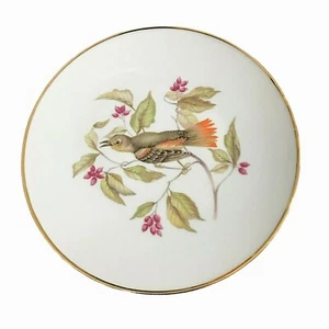 De colección Debra Alemania Baviera Placa de Pájaro Patrón de Oro Borde 6496-51 Decoración del Hogar - Imagen 1 de 4