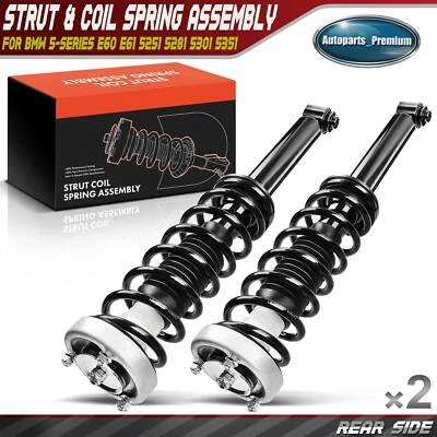2x Conjunto completo de puntal trasero y resorte helicoidal para BMW E60 525i 528i 530i 535i Foto 1 de 4