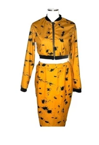 Yellow and Black Two Piece Outfit size L - Picture 1 of 3