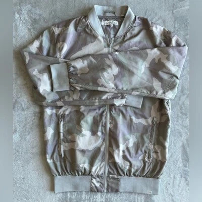 SOVEREIGN CODE LIGHT CAMO MILITARY GREEN BOMBER JACKET size L - Image 1 of 4