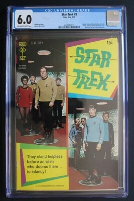 STAR TREK #8 Gold Key 1970 SPOCK KIRK Transporter Original Crew PHOTO-c CGC 6.0 - Image 1 of 2