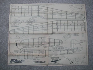 Keil Kraft Kit Plans of the Minimoa a scale glider model of 50" wingspan - Picture 1 of 2