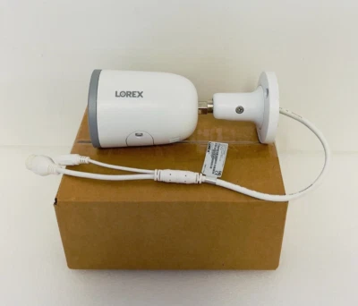 LOREX 4K Detterence Bullet PoE IP Wired Camera White E896AB - Image 1 of 4