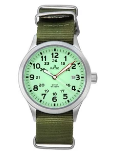 Ratio Quest Herren-Felduhr Saphir-Nylonarmband RTQ015 Lewis- und Clark-Edition - Picture 1 of 5