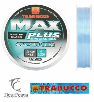 Filo da Pesca TRABUCCO MAX PLUS SUPER SEA 1000mt - Ø 0,30 - carico 8,5 Kg - Immagine 1 di 3