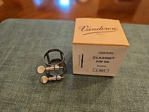 Vintage 2000s Vandoren L901 SIB Bb Clarinet Ligature (Nickel) Paris - Picture 1 of 6