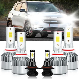 For Kia Seltos 2021-2023 Combo LED Headlight High Low Beam +Fog Light Bulbs Kit - Bild 1 von 12