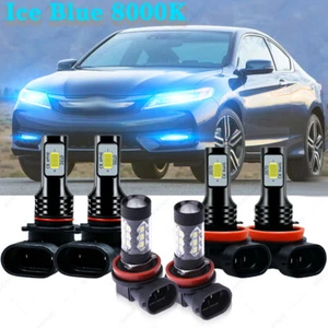 For Honda Accord 2006-2012 LED Headlight Hi/Low Beam Fog Light Bulbs Combo Kit - Imagen 1 de 12