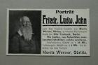 W2i) Werbung Anzeige Görlitz 1903 Porträt F. L. Jahn nach M. Werner 