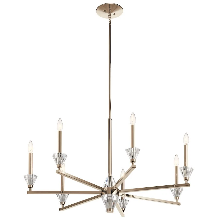 Kichler Calyssa 7 Light Chandelier Polished Nickel - 52002PN