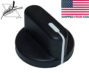 Black Knob Marker Line 0.25" D Half Moon Shaft Soft Touc Plastic Replacement 1/4 - Picture 1 of 6