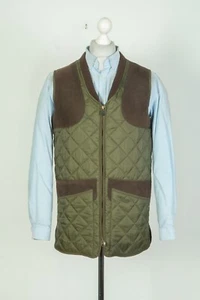 -Barbour Keepwear Waistcoat Quilted Olive Warm Shooting Vest Gilet Liner Size XS - Picture 1 of 10