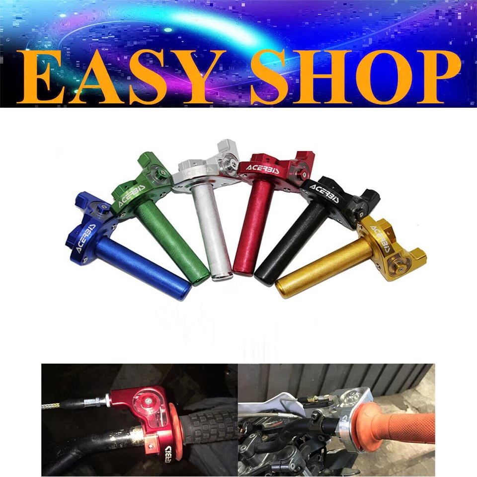 CNC Quarter Turn Quick Twist Throttle Housing Grip PIT PRO Trail Dirt Quad Bike - image 1 of 4