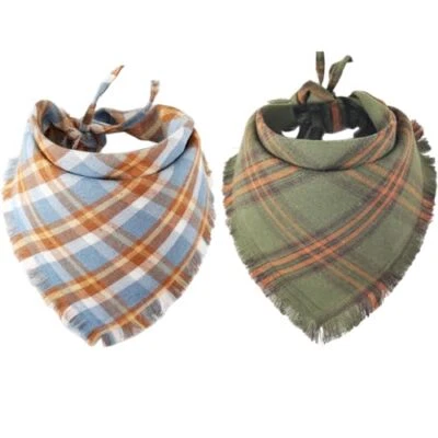 Bandana Otoño Perro Acción de Gracias Cuadros Triángulo Reversible Grande Otoño-7 Foto 1 de 4