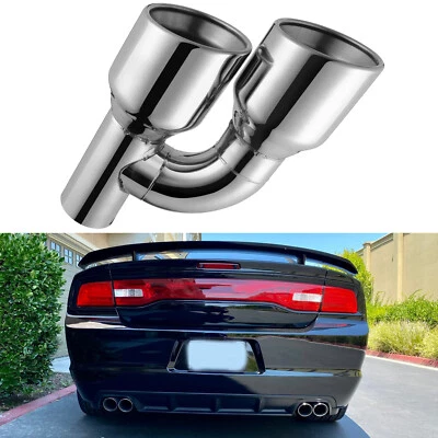 Punta de escape de pared doble de 2,5" para Dodge Charger 2011-2014 Foto 1 de 4