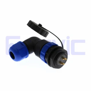 Right Angle Waterproof Panel Power Connector 2 7 12 Pin 250V 5A - Picture 1 of 3