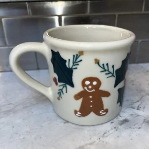 Hartstone Mug Christmas Gingerbread Man, Stocking Holly & Ornament Hand Painted - Picture 1 of 10